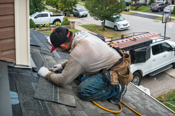 Professional Emergency Roof Repair technician working in Cedar Crest, MA